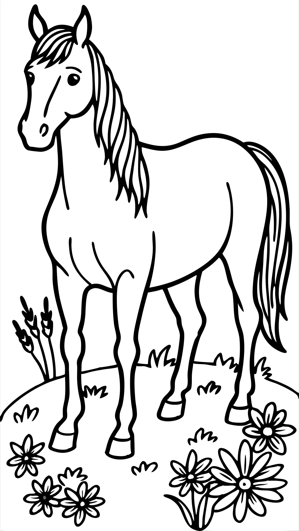 coloring page of a horse